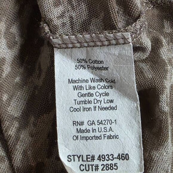 Maurices Taupe Patterned Open Front Vest Size L - Picture 7 of 8